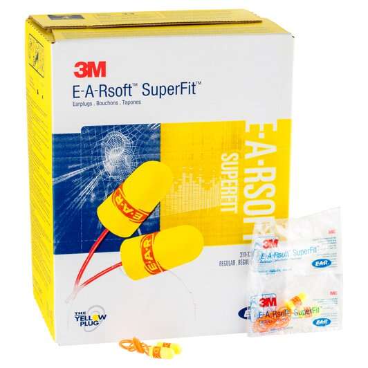 Box - 3M™ EARsoft™ SuperFit™ Regular Corded Earplugs (200 Pairs | SLC80 24dB, Class 4) - Image 3