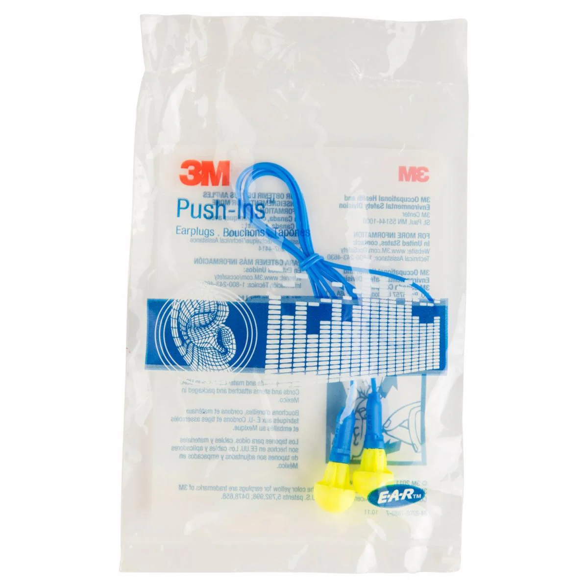 Box - 3M™ E-A-R™ Push-Ins™ Corded Earplugs (200 Pairs | SLC80 23dB, Class 4) - Image 3